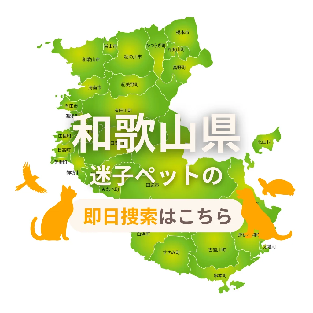 和歌山県 迷子ペットの即日捜索 ご利用ガイド