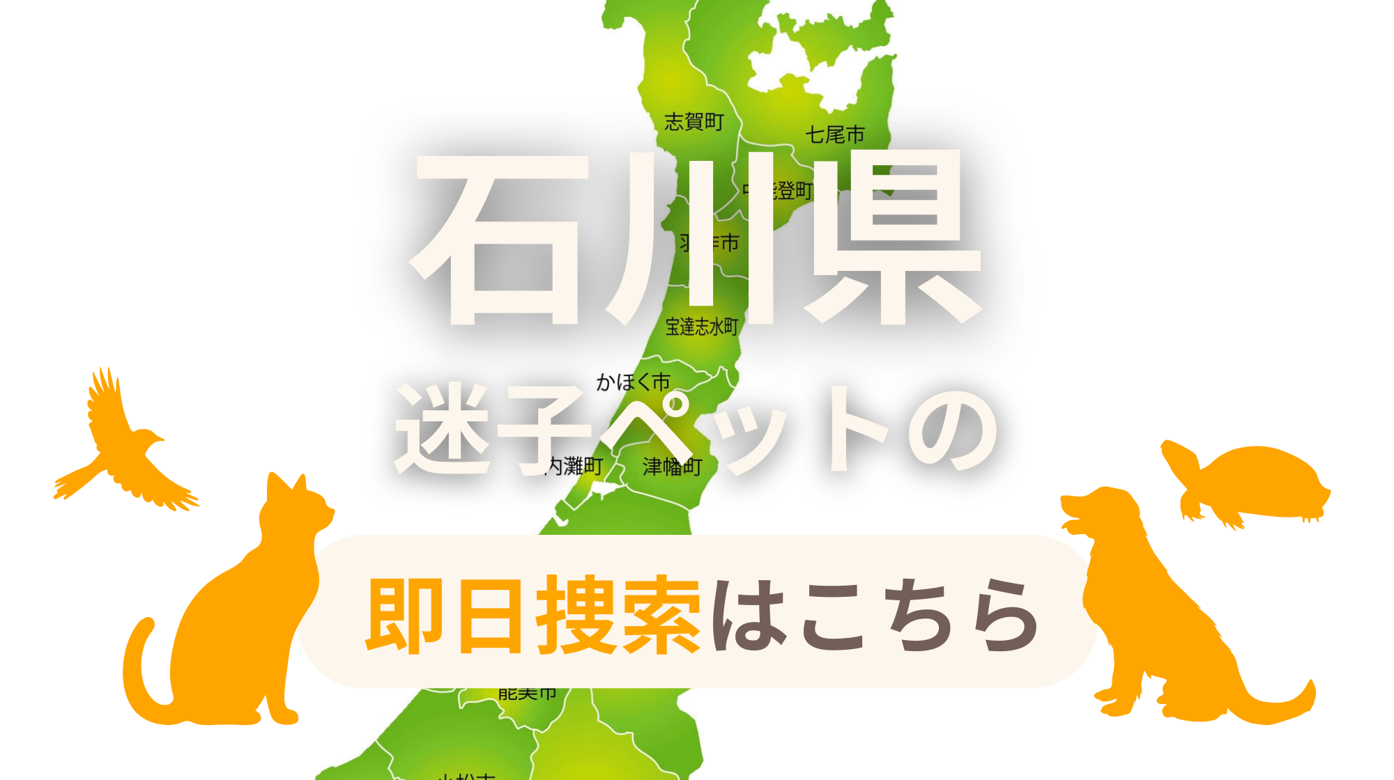 石川県 迷子ペットの即日捜索 ご利用ガイド