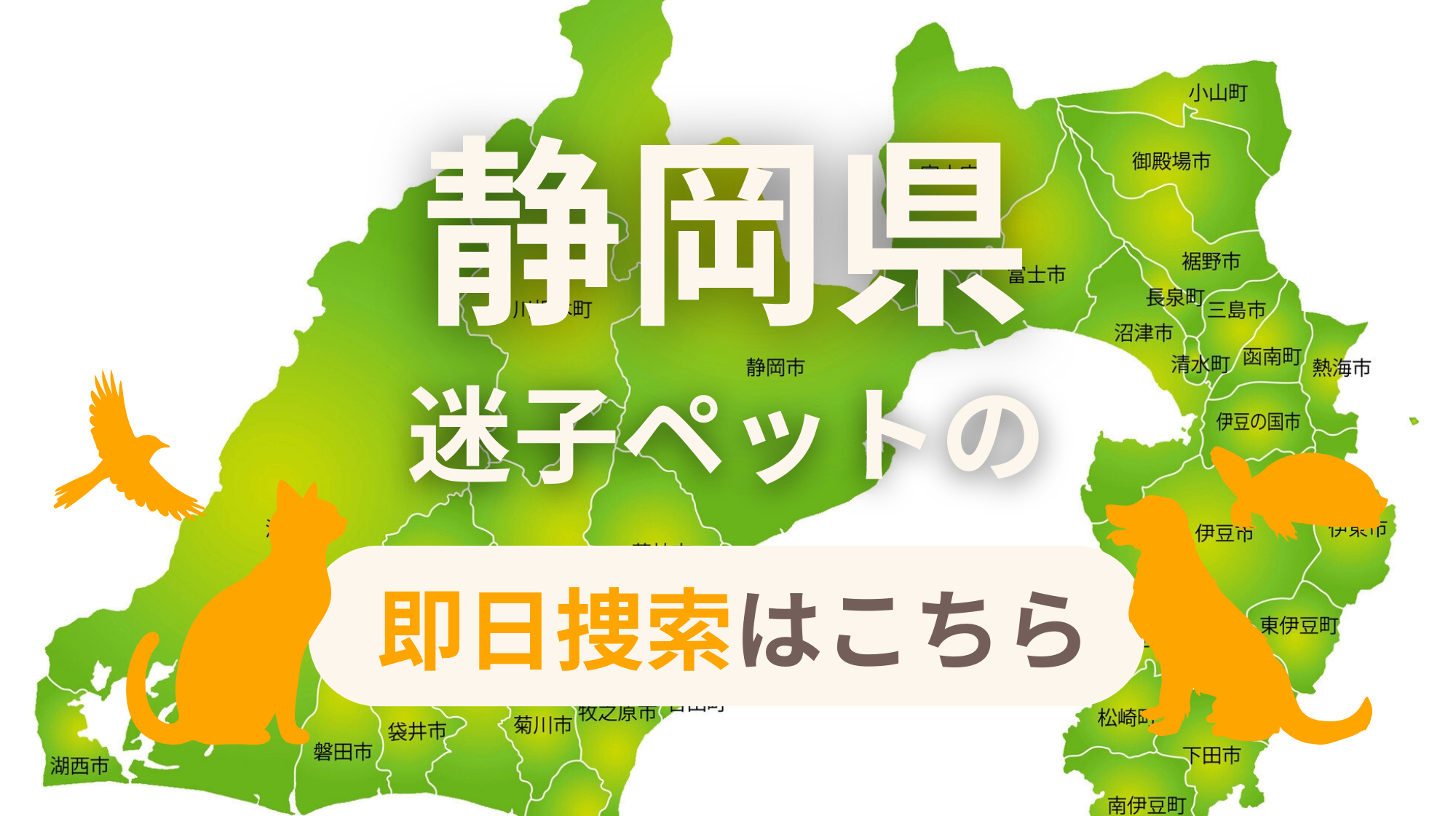 静岡県 迷子ペットの即日捜索 ご利用ガイド