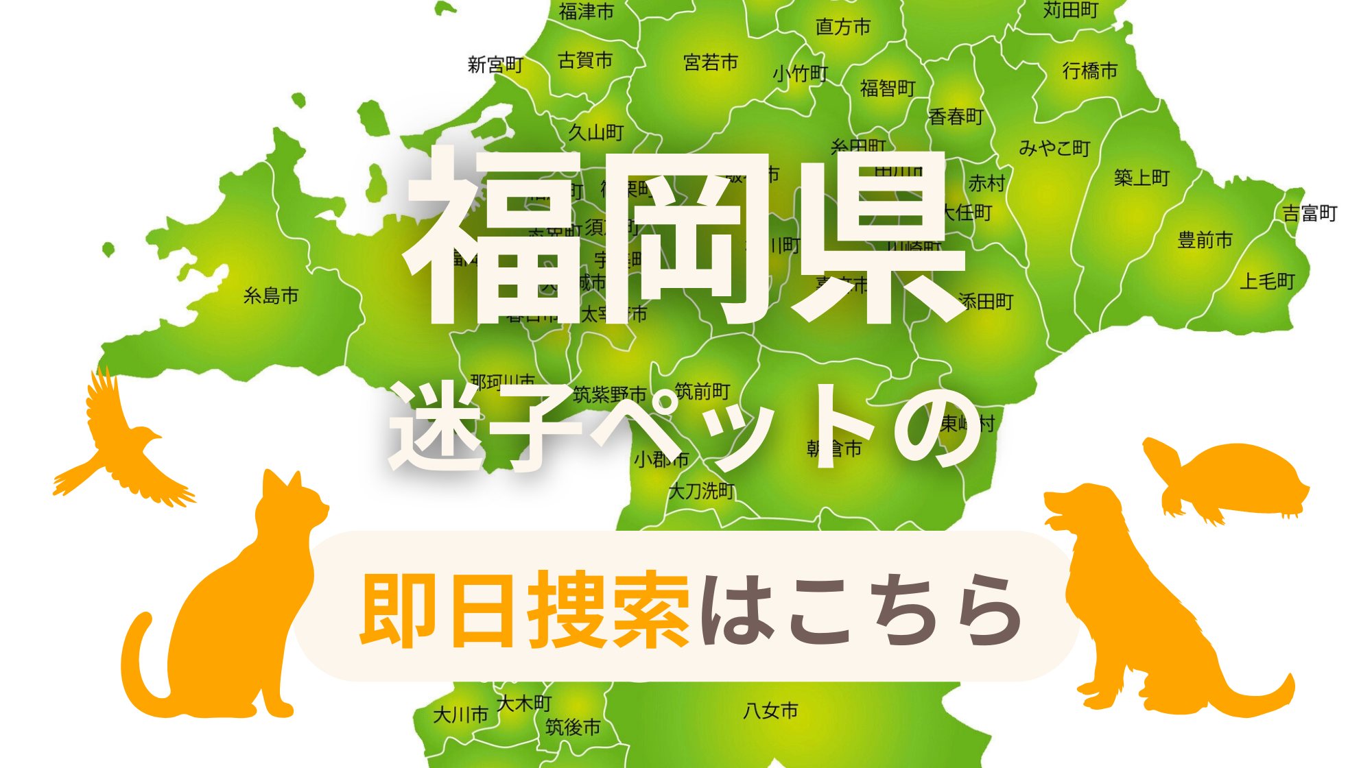 福岡県 迷子ペットの即日捜索 ご利用ガイド