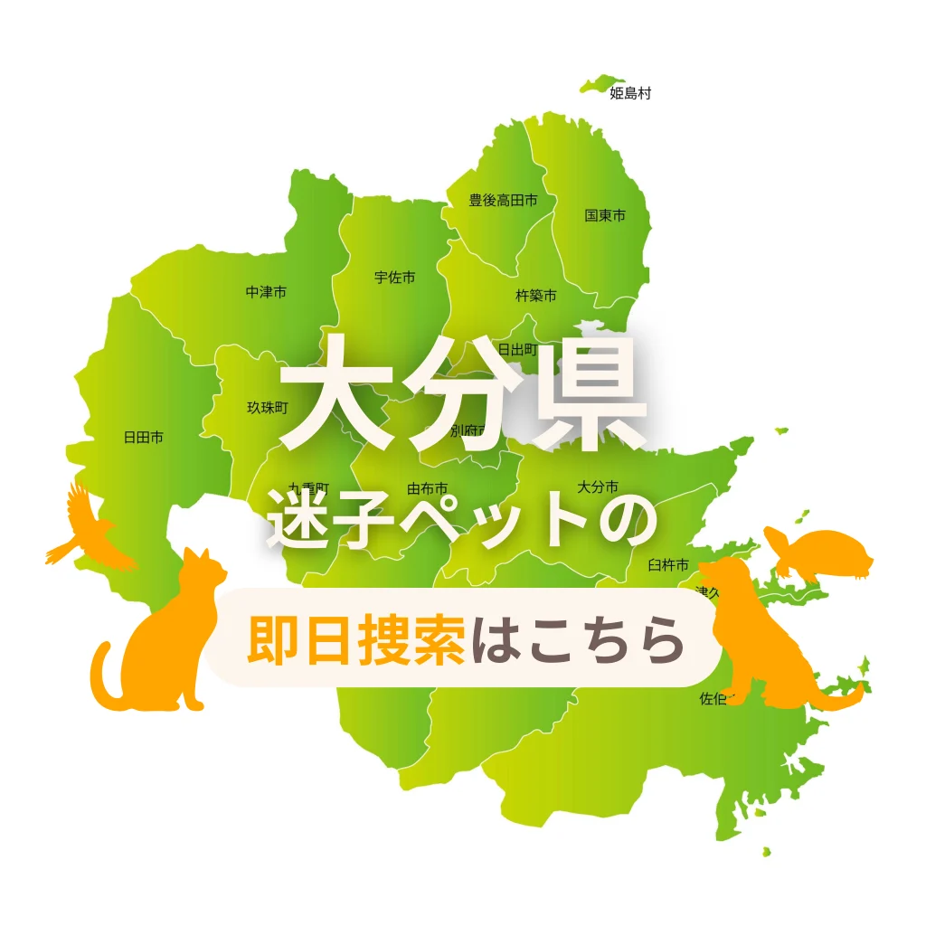 大分県 迷子ペットの即日捜索 ご利用ガイド