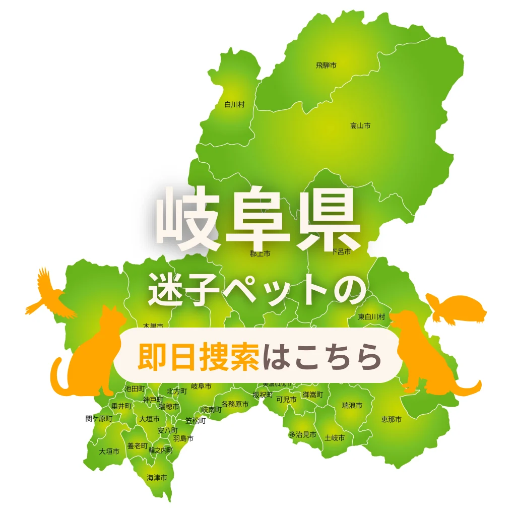 岐阜県 迷子ペットの即日捜索 ご利用ガイド