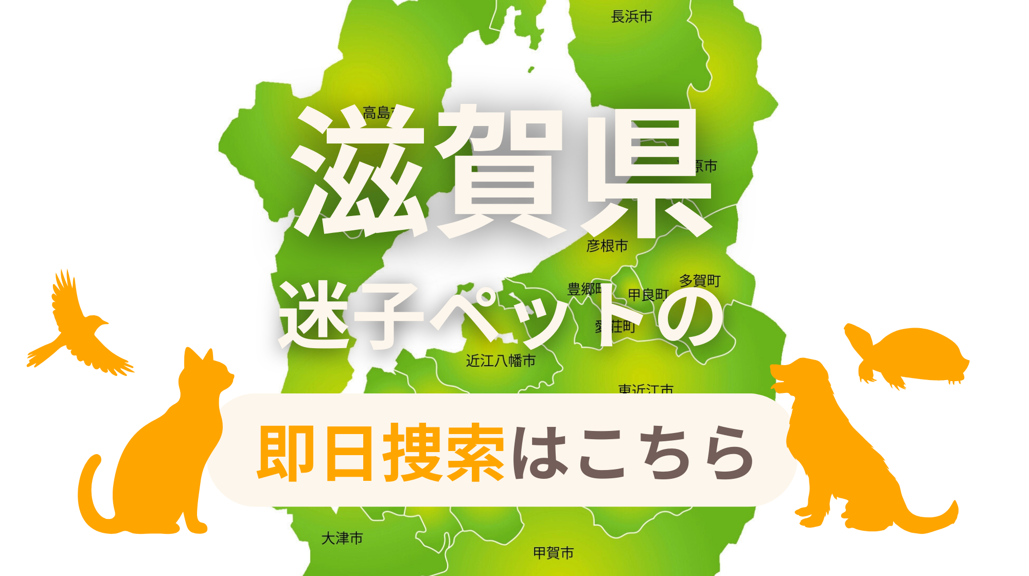 滋賀県 迷子ペットの即日捜索 ご利用ガイド