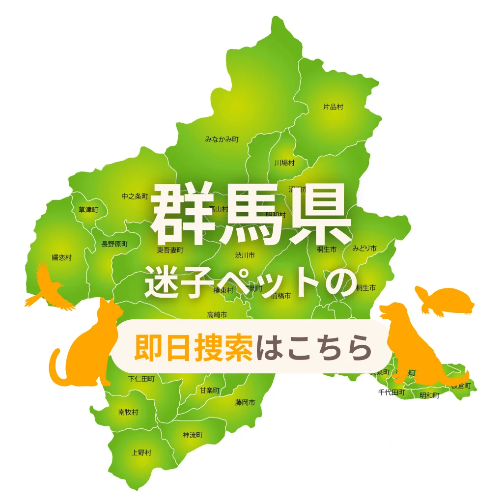 群馬県 迷子ペットの即日捜索 ご利用ガイド