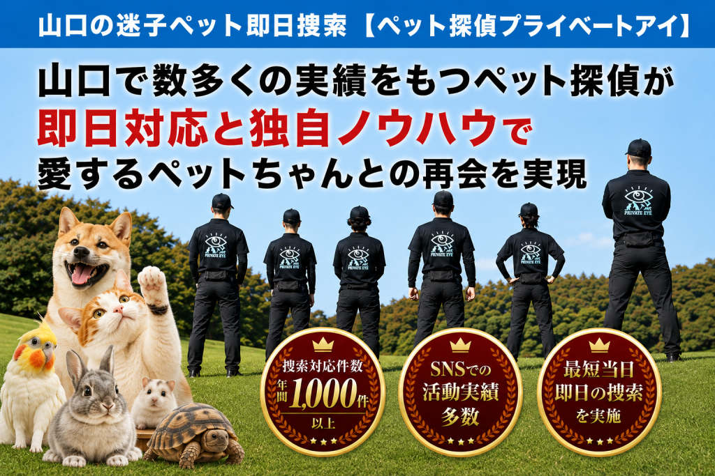 山口県のペット探偵はプライベートアイへお任せ