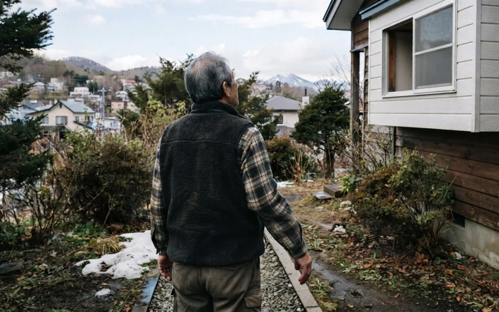 北海道函館市で脱走した飼い猫を探す60代男性
